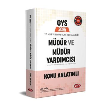 T.C. Aile Sosyal Hizmet Bakanlığı GYS Müdür ve Müdür Yardımcısı Konu Anlatımlı 1-2 Data Yayınları