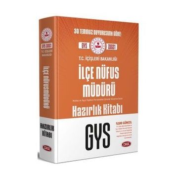 T.C. İçişleri Bakanlığı İlçe Nüfus Müdürü Gys Hazırlık Kitabı - Data Yayınları