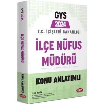 T.C. İçişleri Bakanlığı İlçe Nüfus Müdürü Gys Hazırlık Kitabı - Data Yayınları