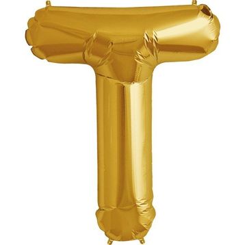 T Harf Altın 100 cm Folyo Balon