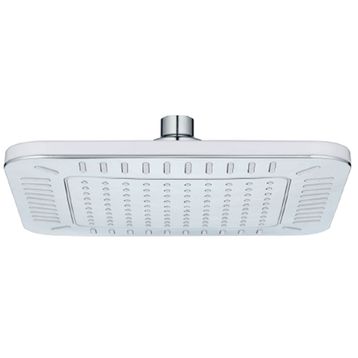 T-may Banyo Çamlıca Kare Krom Beyaz Paslanmaz Tepe Duş Seti Başlığı