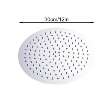T-May Sardes Oval İnce 30x30 cm Metal Duş Seti