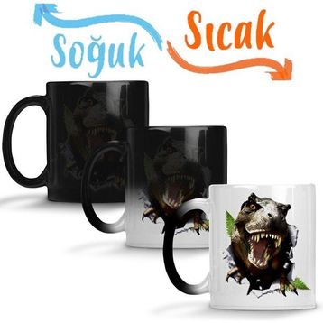 T Rex Dinazor Sihirli Porselen Kupa