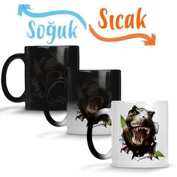 T Rex Dinazor Sihirli Porselen Kupa