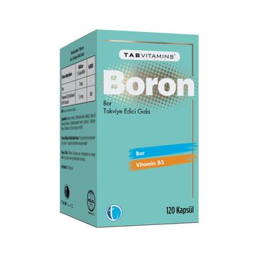 Tab Vıtamıns Boron Vitamin B2 Bor 120 Kapsül