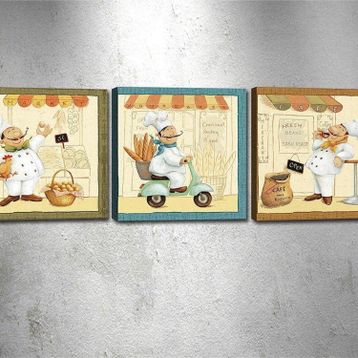 Tablo Center 3 Parçalı Kanvas Tablo
