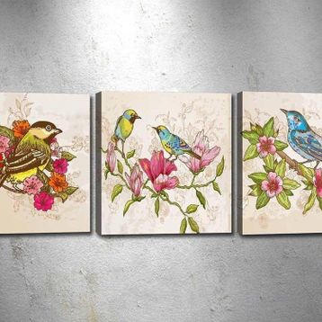 Tablo Center 3 Parçalı Kanvas Tablo