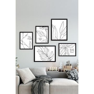 Tablo Center SET 5 Parçalı Çerçeveli Tablo