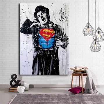 Tablolife 60x90 cm Charlie Chaplin Kanvas Tablo