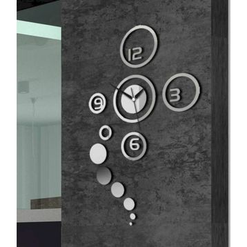 Tablolife Gümüş Aynalı Duvar Saati