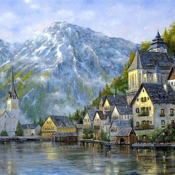 Tablolife Hallstatt 35 x 50 cm Kanvas Tablo