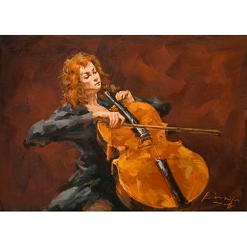 Tablolife Violoncello 35 x 50 cm Kanvas Tablo