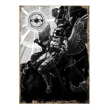 Tablomega Astronot Art 35x50 cm Mdf Poster