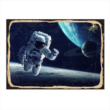 Tablomega Astronot Art 35x50 cm Mdf Poster