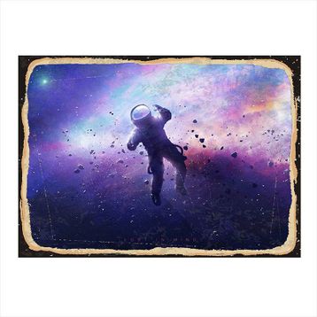 Tablomega Astronot Art 35x50 cm Mdf Poster