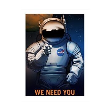 Tablomega Astronot Art 35x50 cm Mdf Poster