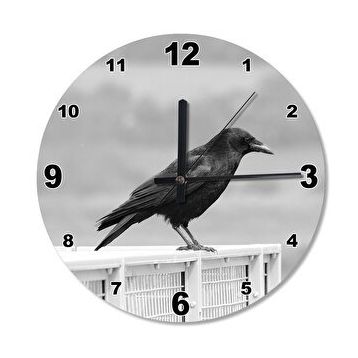 Tablomega Kara Karga The Crow Ahşap Duvar Saati