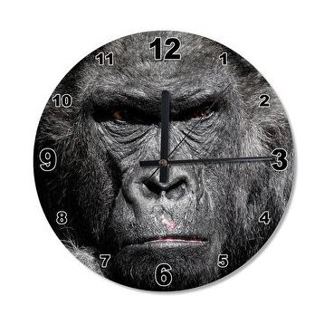 Tablomega Kingkong Goril Ahşap Duvar Saati