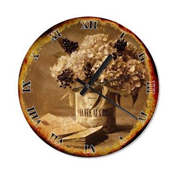 Tablomega Mektuplar Ve Çiçek Sessiz 50x50 cm Duvar Saati