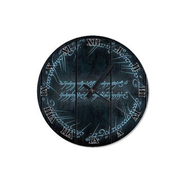 Tablomega SAAT-1074-50 Yüzüklerin Efendisi Elfçe Sessiz 50 cm Çap Duvar Saati