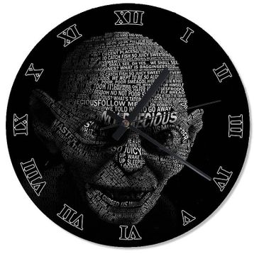 Tablomega SAAT-1091-50 Smeagol Gollum Desenli 50 cm Çap Duvar Saati
