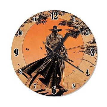 Tablomega SAAT-1272-50 Red Steel Baskılı 50cm Çap Duvar Saati