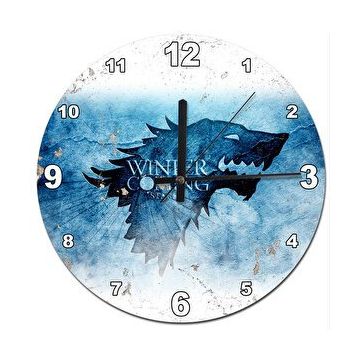 Tablomega SAAT-360-30 Winter Coming Stark Game Of Thrones Baskılı 30cm Çap Duvar Saati