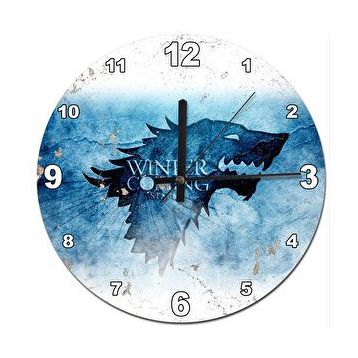 Tablomega SAAT-360-30 Winter Coming Stark Game Of Thrones Baskılı 30cm Çap Duvar Saati