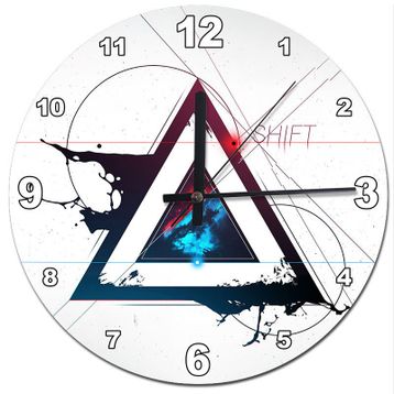 Tablomega SAAT-366-30 Üçgen Kordinatları Shift Analog 30 cm Çap Duvar Saati