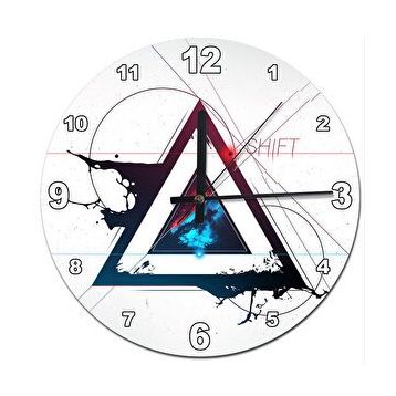 Tablomega SAAT-366-30 Üçgen Kordinatları Shift Analog 30 cm Çap Duvar Saati