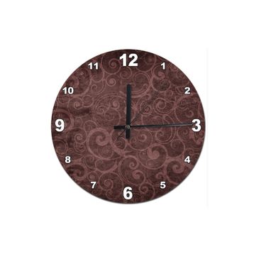 Tablomega SAAT-374-30 Tribal Çiçek Motifi Analog 30 cm Çap Duvar Saati