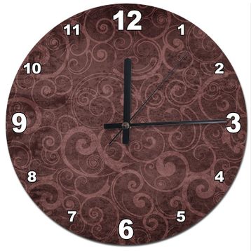 Tablomega SAAT-374-30 Tribal Çiçek Motifi Analog 30 cm Çap Duvar Saati