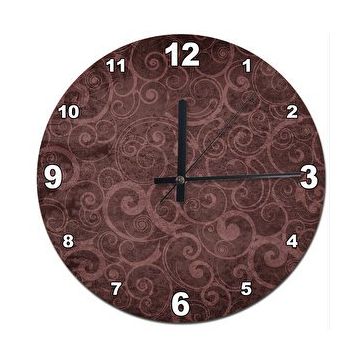 Tablomega SAAT-374-30 Tribal Çiçek Motifi Analog 30 cm Çap Duvar Saati