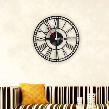 Tablomega SAAT-415-50 Osmanlı Padişah Tuğrası Roma Rakamlı Dekoratif 50 cm Çap Duvar Saati