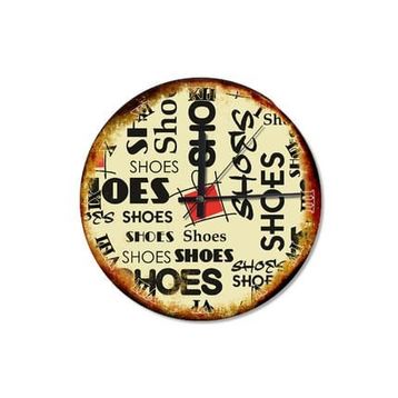 Tablomega SAAT-506-30 Shoes Afişleri Sessiz 30cm Çap Duvar Saati