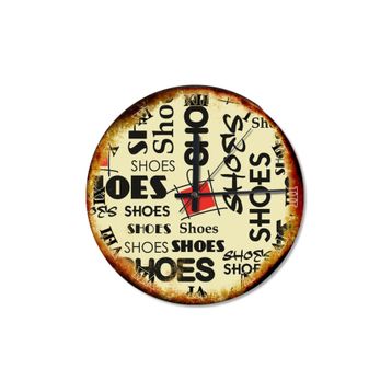 Tablomega SAAT-506-30 Shoes Afişleri Sessiz 30cm Çap Duvar Saati