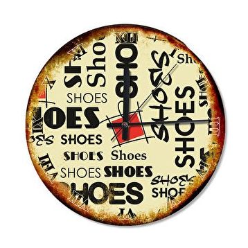 Tablomega SAAT-506-30 Shoes Afişleri Sessiz 30cm Çap Duvar Saati