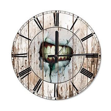 Tablomega Saat-642-30 Yırtık Dudaklar Sağlam Dişler Sessiz 30 Cm Çap Duvar Saati
