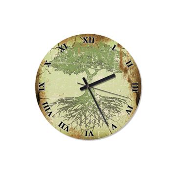 Tablomega SAAT-963-30 Yeşil Ağaç Çocuk Odası 30cm Çap Duvar Saati