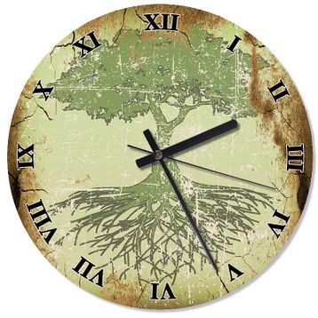 Tablomega SAAT-963-30 Yeşil Ağaç Çocuk Odası 30cm Çap Duvar Saati