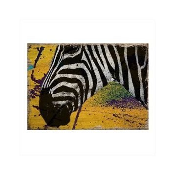 Tablomega Sarı Fon Zebra Desenli Mdf Tablo
