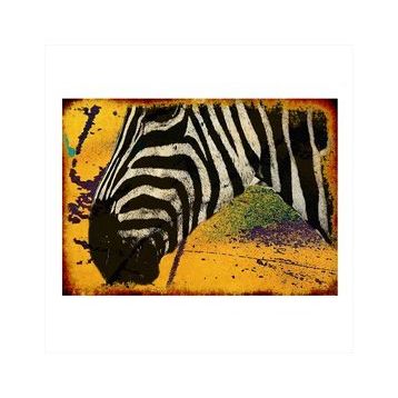 Tablomega Sarı Fon Zebra Desenli Mdf Tablo