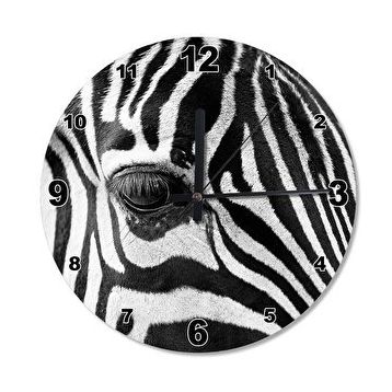 Tablomega Zebra Gözü Ahşap Duvar Saati