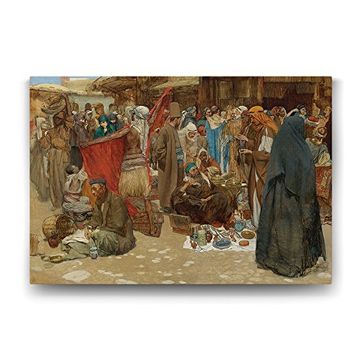 Tabloshop Albert Janesch Busy Bazaar 125x80 cm Tablo
