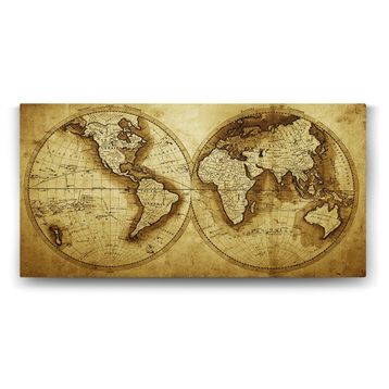 Tabloshop Antik Dünya Haritası 160x80 cm Tablo
