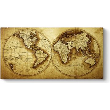 Tabloshop Antik Dünya Haritası 160x80 cm Tablo