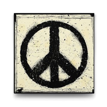 Tabloshop Barış İşareti Eskitme 60x60 cm Tablo