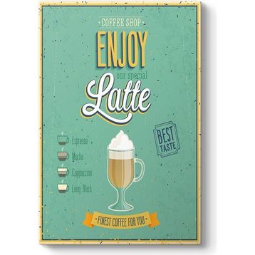 Tabloshop Caffe Latte Machiato 80x125 cm Tablo