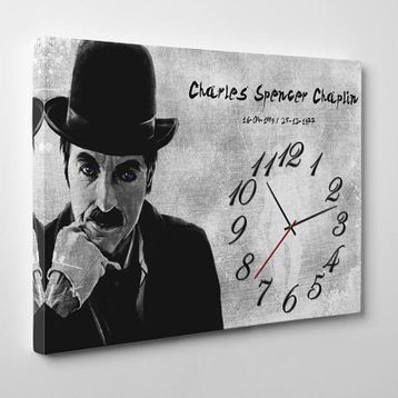 Tabloshop Charlie Chaplin ve Soba 45x30 cm Tablo