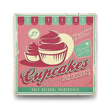 Tabloshop Cup Cakes 40x40 cm Tablo